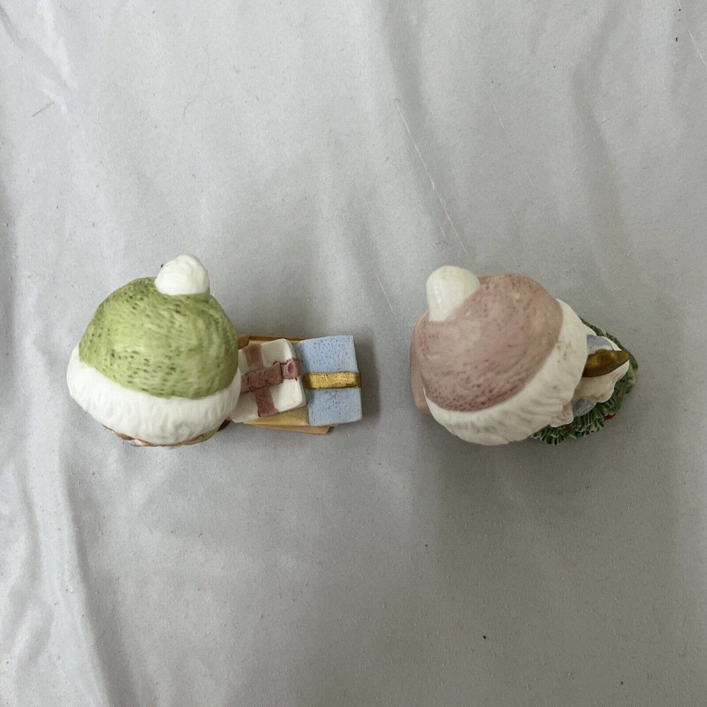 Vintage Homco Christmas 5556 Porcelain Christmas Children Boy & Girl Figurines - Picture 8 of 12